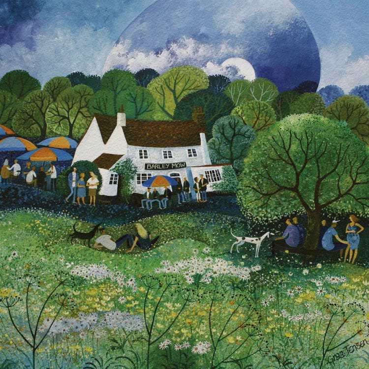 The Barley Mow. Watercolour Inks 2009