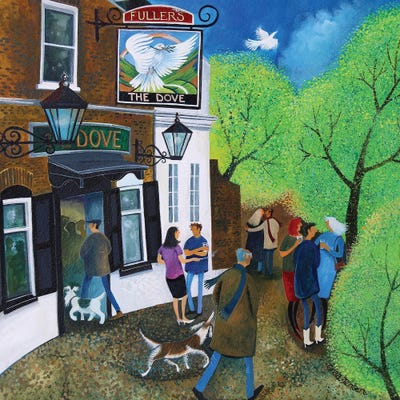 The Dove Pub Hammersmith 2015 by Lisa Graa Jensen metal wall art