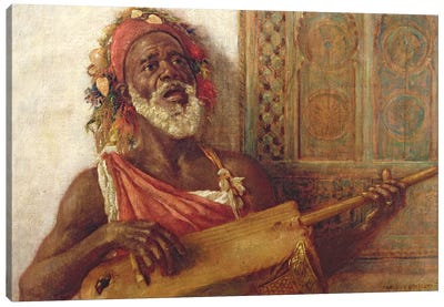 African Musician Canvas Art Print