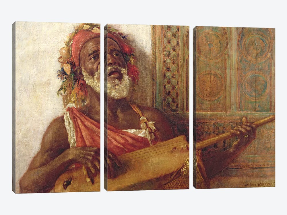 African Musician by Aloysius C. O'Kelly 3-piece Canvas Print