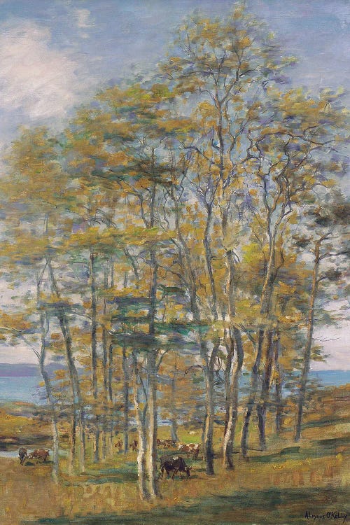 Cattle Grazing, Brittany by Aloysius C. O'Kelly wall art