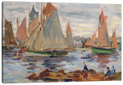 The Harbour At Concarneau Canvas Art Print