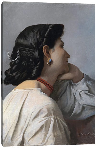 "Iphigenie" Head Of Woman, 1870 Canvas Art Print