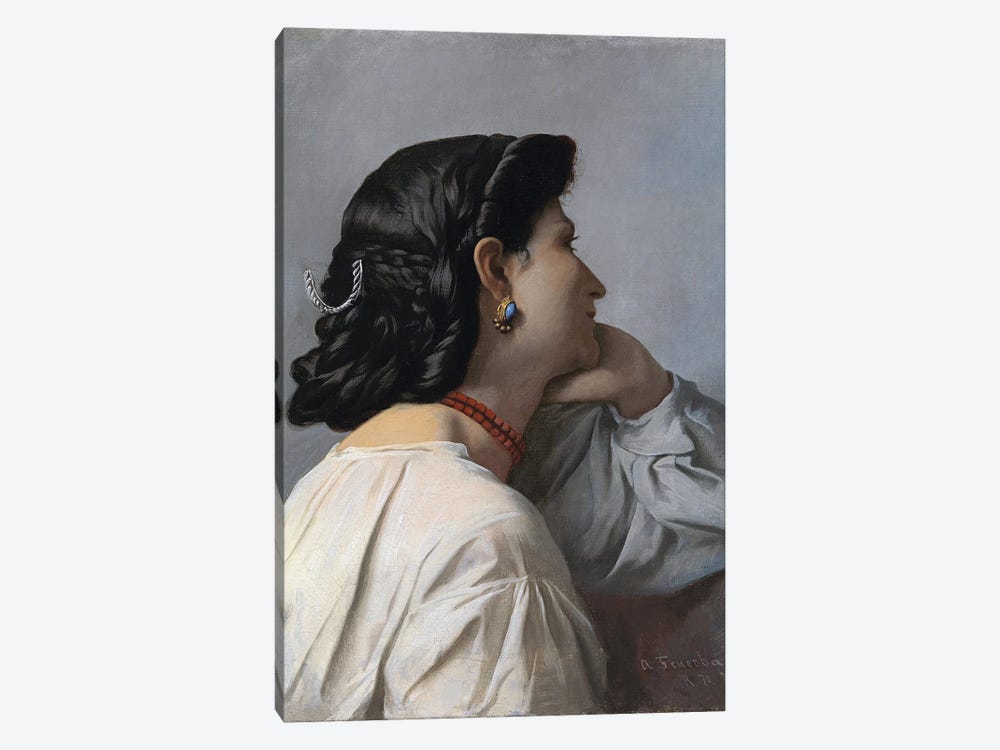 "Iphigenie" Head Of Woman, 1870 by Anselm Feuerbach 1-piece Canvas Print