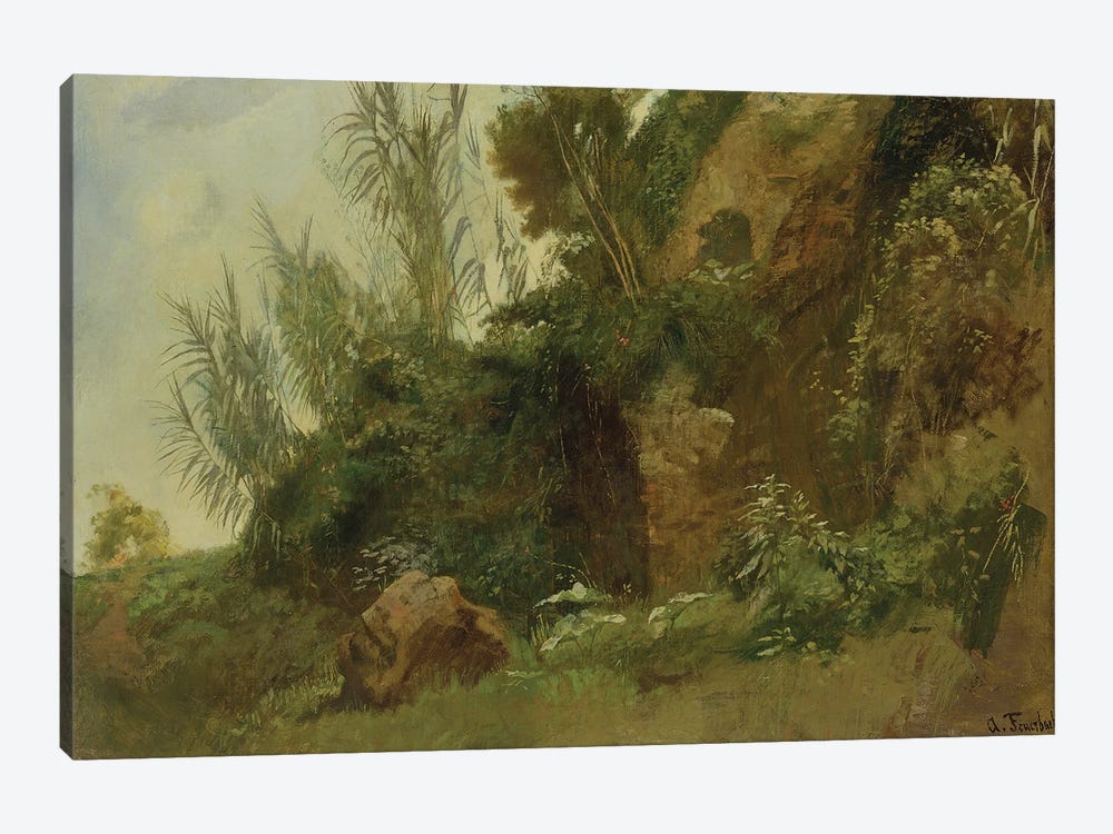 Landscape Study At Baths Of Caracalla by Anselm Feuerbach 1-piece Canvas Art Print