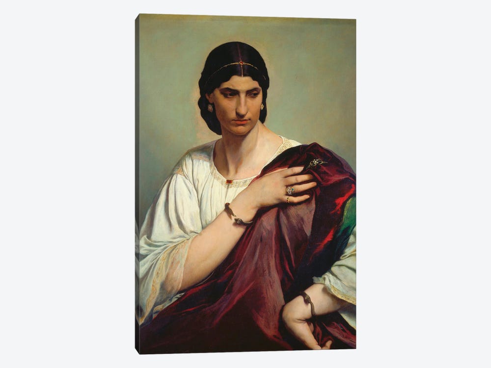 Portrait Of A Roman Woman) by Anselm Feuerbach 1-piece Canvas Print