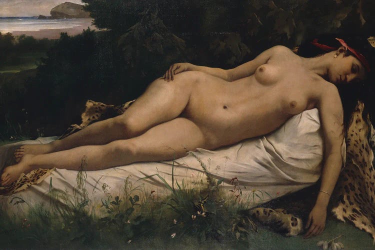 Recumbent Nymph, 1870