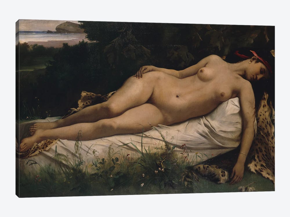Recumbent Nymph, 1870 by Anselm Feuerbach 1-piece Canvas Art Print