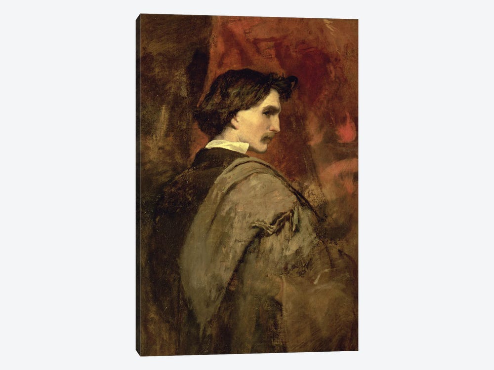 Self Portrait, C.1860 by Anselm Feuerbach 1-piece Canvas Art