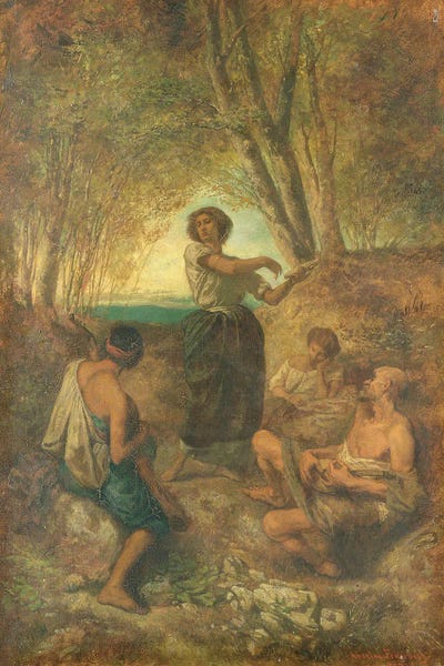 The Gypsy Dance, 1853 by Anselm Feuerbach canvas print