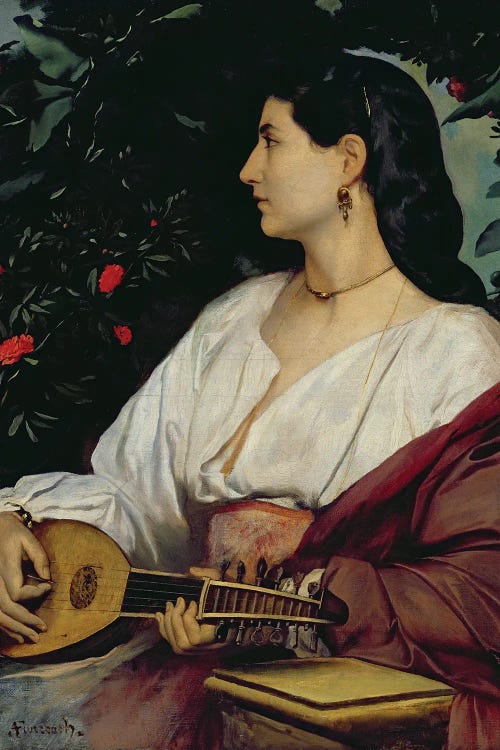 The Mandolin Player, 1865