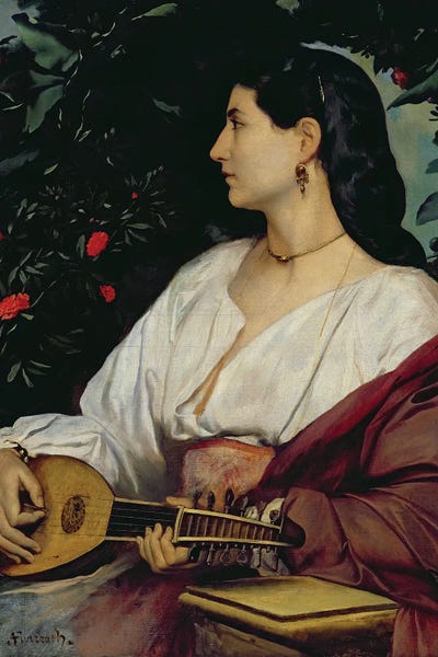 Anselm Feuerbach: The Mandolin Player, 1865 by Anselm Feuerbach