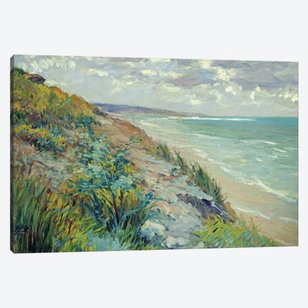 Cliffs by the sea at Trouville  Canvas Print #BMN1288} by Gustave Caillebotte Canvas Artwork