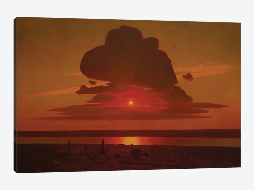 Red Sunset On The Dnieper by Arkip Ivanovic Kuindzi 1-piece Canvas Artwork