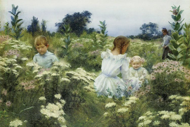 Among The Wildflowers by Charles Courtney Curran wall art