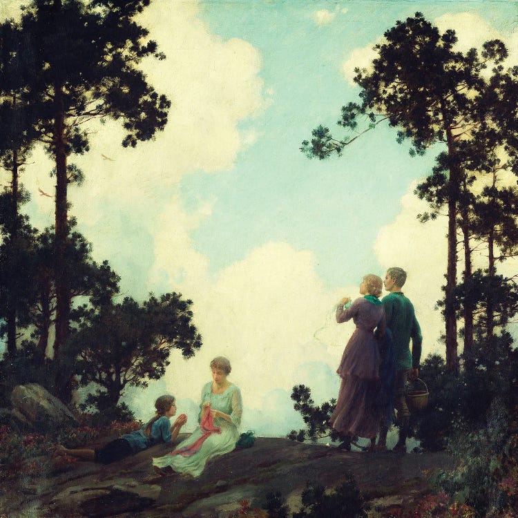 Under The Pines, 1916 by Charles Courtney Curran wall art