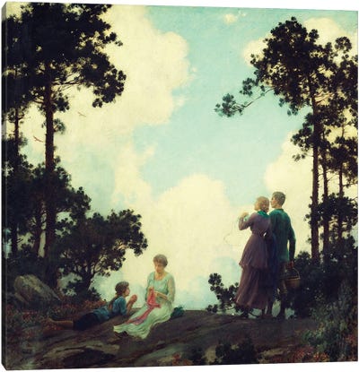 Under The Pines, 1916 Canvas Art Print