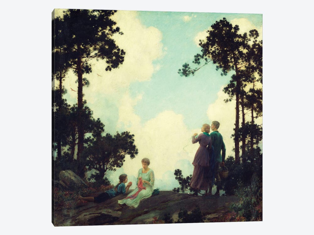 Under The Pines, 1916 by Charles Courtney Curran 1-piece Canvas Wall Art