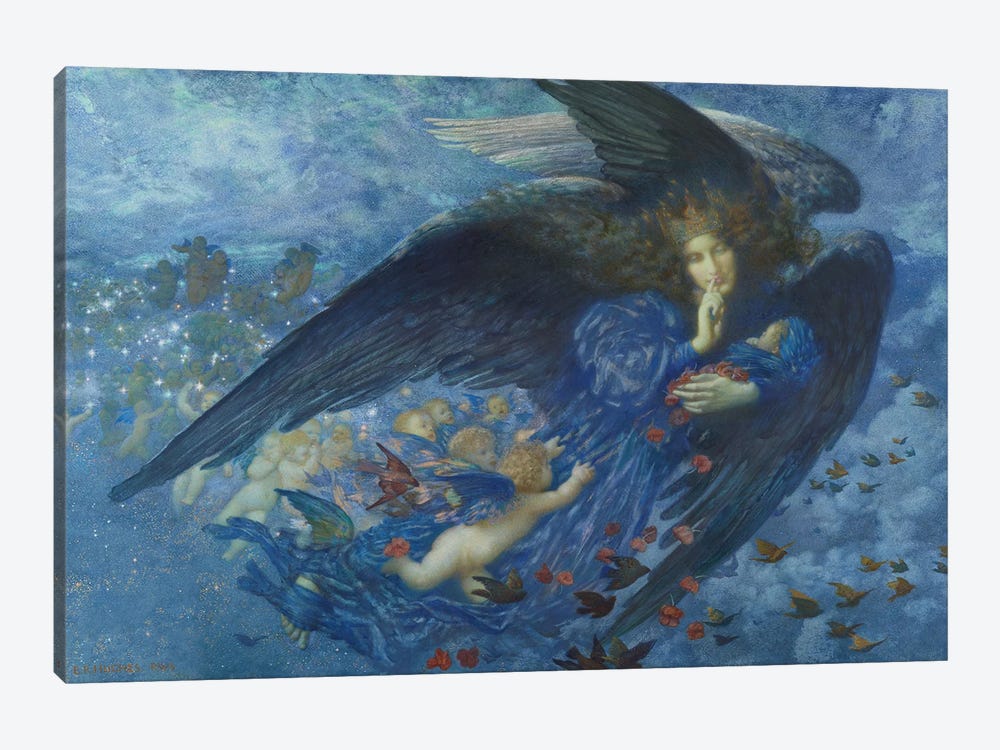 Night With Her Train Of Stars, 1912 by Edward Robert Hughes 1-piece Canvas Art