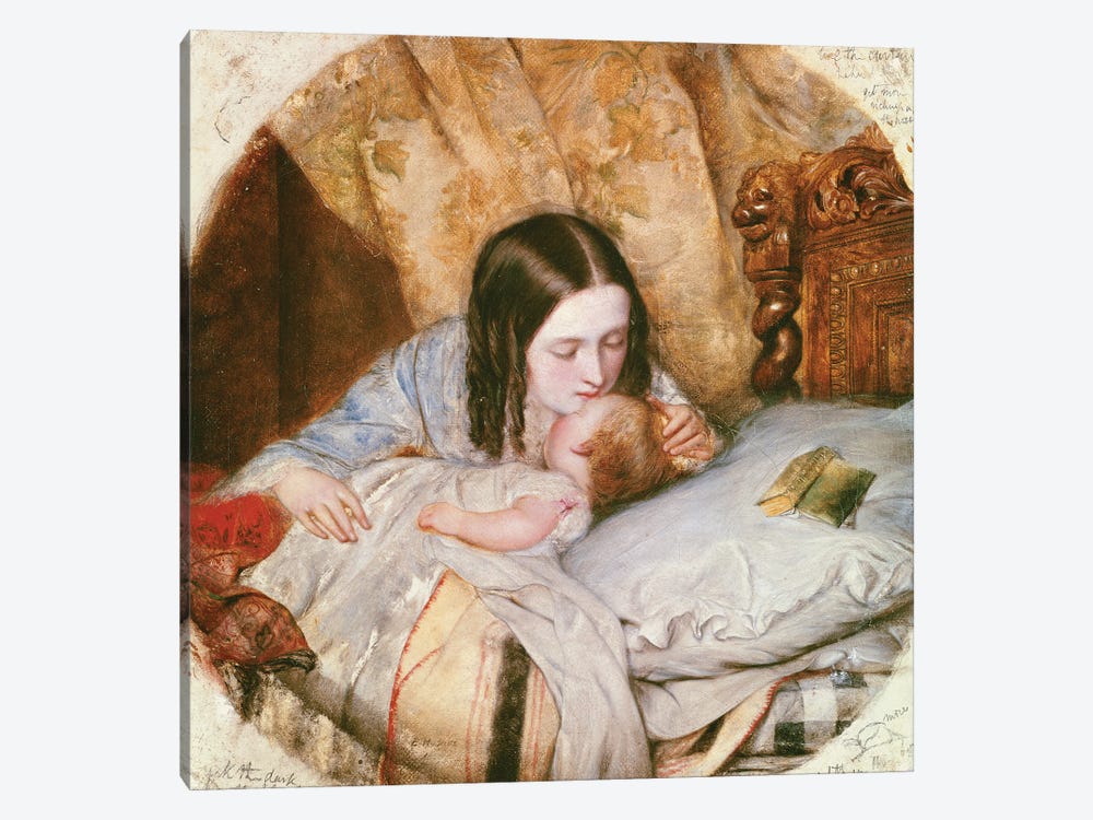 The Good Night Kiss by Edward Robert Hughes 1-piece Canvas Print