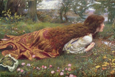 The Princess Out Of School by Edward Robert Hughes framed canvas print