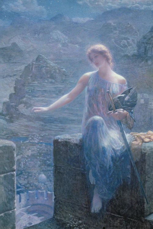The Valkyrie's Vigil, 1906 by Edward Robert Hughes wall art