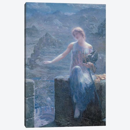 The Valkyrie's Vigil, 1906 Canvas Print #BMN12907} by Edward Robert Hughes Canvas Artwork
