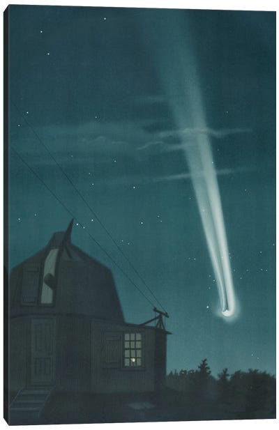 The Great Comet Of 1881 Canvas Art Print - Comet & Asteroid Art