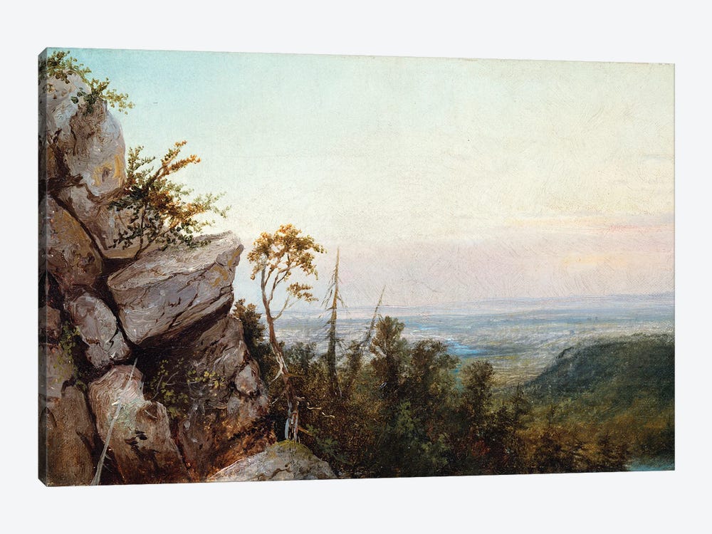 Rocks And Landscape by Frederic Edwin Church 1-piece Canvas Wall Art
