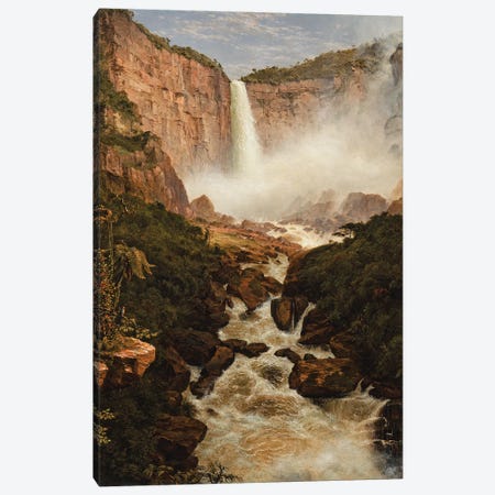 The Falls Of The Tequendama Near Bogota, New Granada, 1854 Canvas Print #BMN12914} by Frederic Edwin Church Canvas Art Print