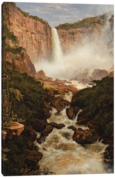 The Falls Of The Tequendama Near Bogota, New Granada, 1854 Canvas Art Print