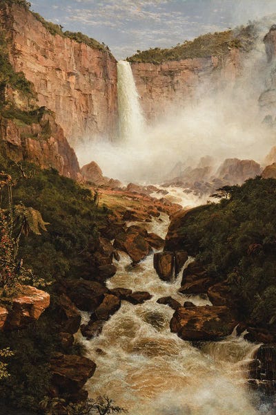 Frederic Edwin Church: The Falls Of The Tequendama Near Bogota, New Granada, 1854 by Frederic Edwin Church