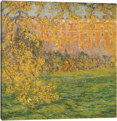 Autumn, Hampton Court Canvas Art Print - Post-Impressionism Art