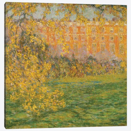 Autumn, Hampton Court Canvas Print #BMN12919} by Henri Eugene Augustin Le Sidaner Canvas Wall Art