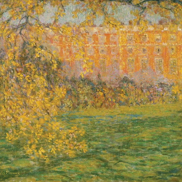 Henri Eugene Augustin Le Sidaner: Autumn, Hampton Court by Henri Eugene Augustin Le Sidaner