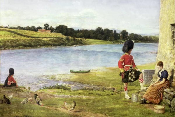 Sir John Everett Millais: Flowing to the Sea, 1871  by Sir John Everett Millais