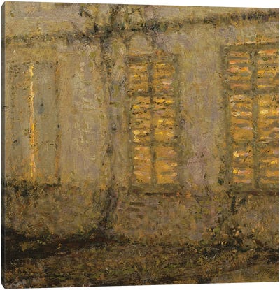 Closed Shutters, Moonlight, Gerberoy, C.1932 Canvas Art Print - Post-Impressionism Art