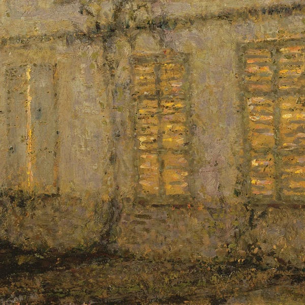Henri Eugene Augustin Le Sidaner: Closed Shutters, Moonlight, Gerberoy, C.1932 by Henri Eugene Augustin Le Sidaner