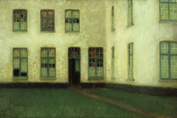 Henri Eugene Augustin Le Sidaner: Corner Of The Beguines Houses, 1898 by Henri Eugene Augustin Le Sidaner