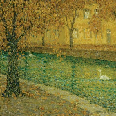 Le Canal, Annecy, 1936 by Henri Eugene Augustin Le Sidaner metal wall art