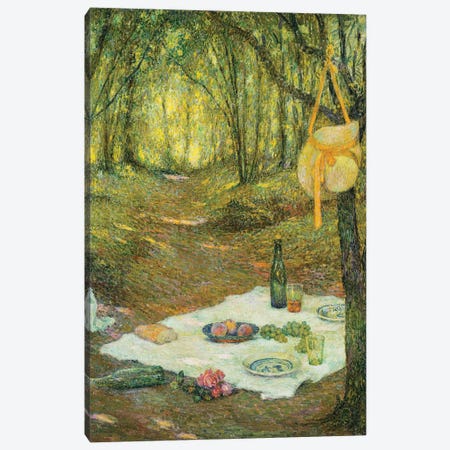 Le Gouter Sous Bois, Gerberoy, 1925 Canvas Print #BMN12928} by Henri Eugene Augustin Le Sidaner Art Print