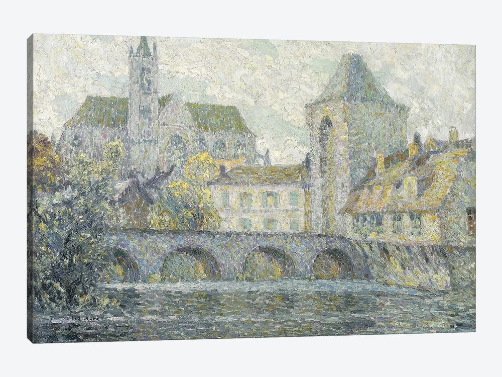 Moret Landscape, The Bridge, 1918 by Henri Eugene Augustin Le Sidaner 1-piece Canvas Art Print