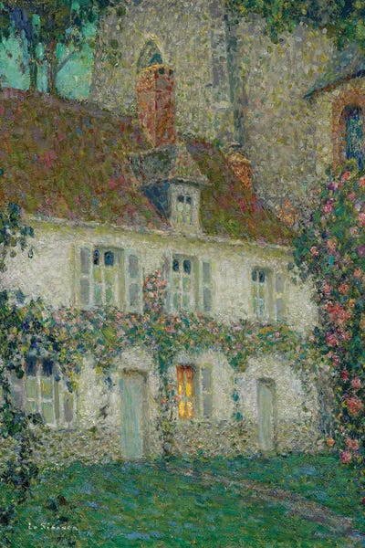 Henri Eugene Augustin Le Sidaner: The Artist'S House At Gerberoy, 1932 by Henri Eugene Augustin Le Sidaner