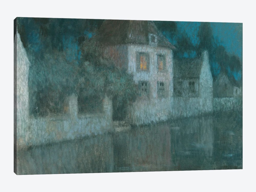 The Canal To Nemours by Henri Eugene Augustin Le Sidaner 1-piece Canvas Art