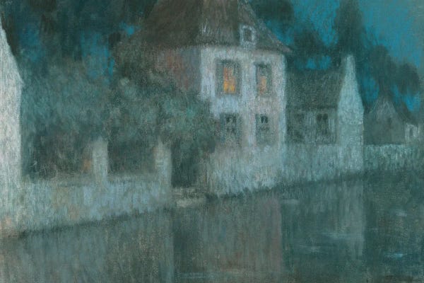 Henri Eugene Augustin Le Sidaner: The Canal To Nemours by Henri Eugene Augustin Le Sidaner
