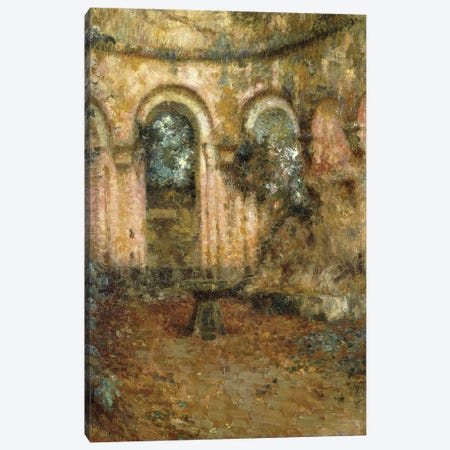 The Grounds Of The Castle; Le Cour Du Chateau, 1905 Canvas Print #BMN12942} by Henri Eugene Augustin Le Sidaner Art Print