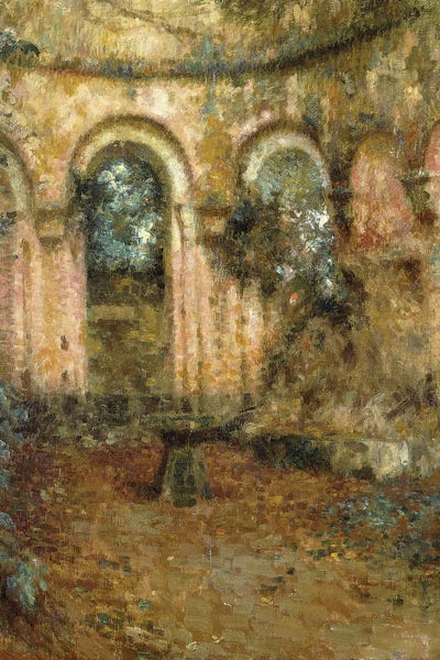 Henri Eugene Augustin Le Sidaner: The Grounds Of The Castle; Le Cour Du Chateau, 1905 by Henri Eugene Augustin Le Sidaner