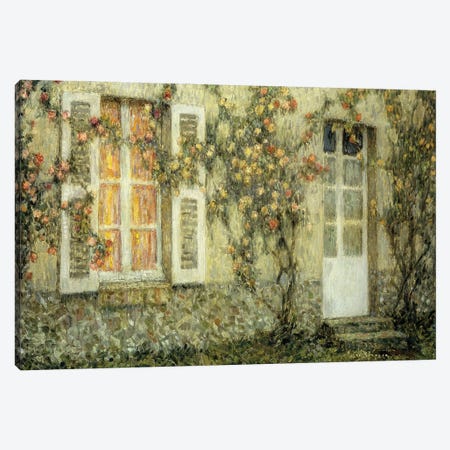The House Of Roses, 1936 Canvas Print #BMN12943} by Henri Eugene Augustin Le Sidaner Art Print