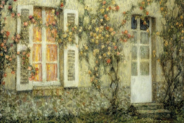Fine Art Print: The House Of Roses, 1936 by Henri Eugene Augustin Le Sidaner