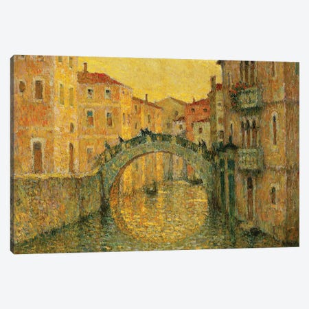 The Morning Sun, Venice; Le Matin, Soleil, Venise, 1917 Canvas Print #BMN12945} by Henri Eugene Augustin Le Sidaner Canvas Artwork